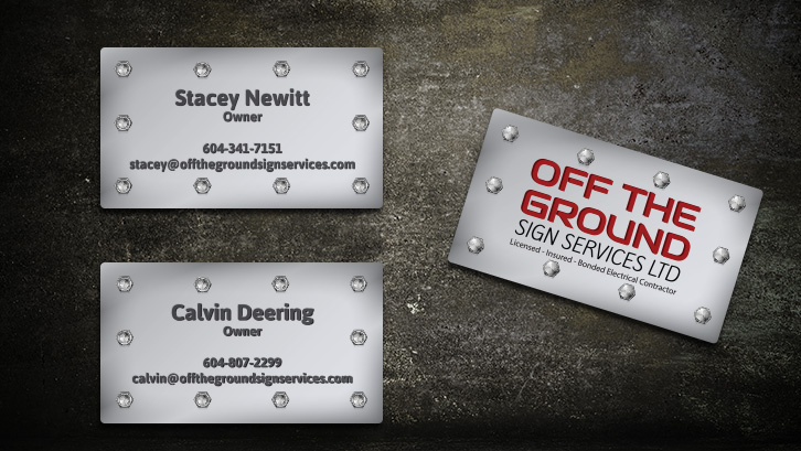 Off The Ground sign Services Ltd Business Cards